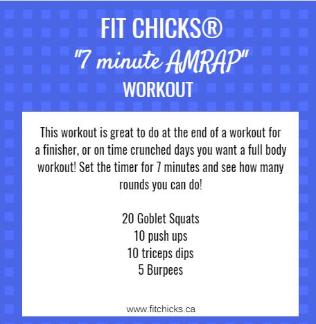 Fit S Friday 7 Minute Amrap
